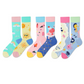 REINAREA Cartoon Pattern AB Asymmetrical Socks for Men & Women - Unique Mid-Calf Style Gift【065】