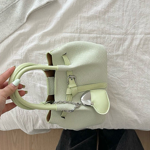 REINAREA Sweet Edgy Heart Basket Bag - Women's Handheld Crossbody Bag