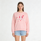 REINAREA Cute Cartoon Character Print Polo Sweatshirt Long-Sleeve Casual Pullover Top Hoodies