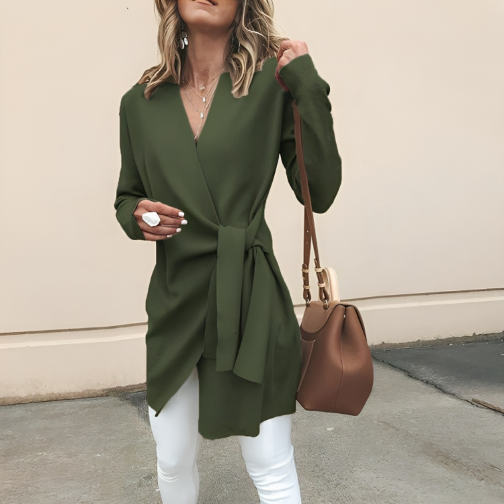 Classic Plain Long Sleeve Outwear Coat