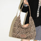 REINAREA Women’s Leopard Print Triangle Bag - Commuter Hobo Bag Casual Handheld Shoulder Bag