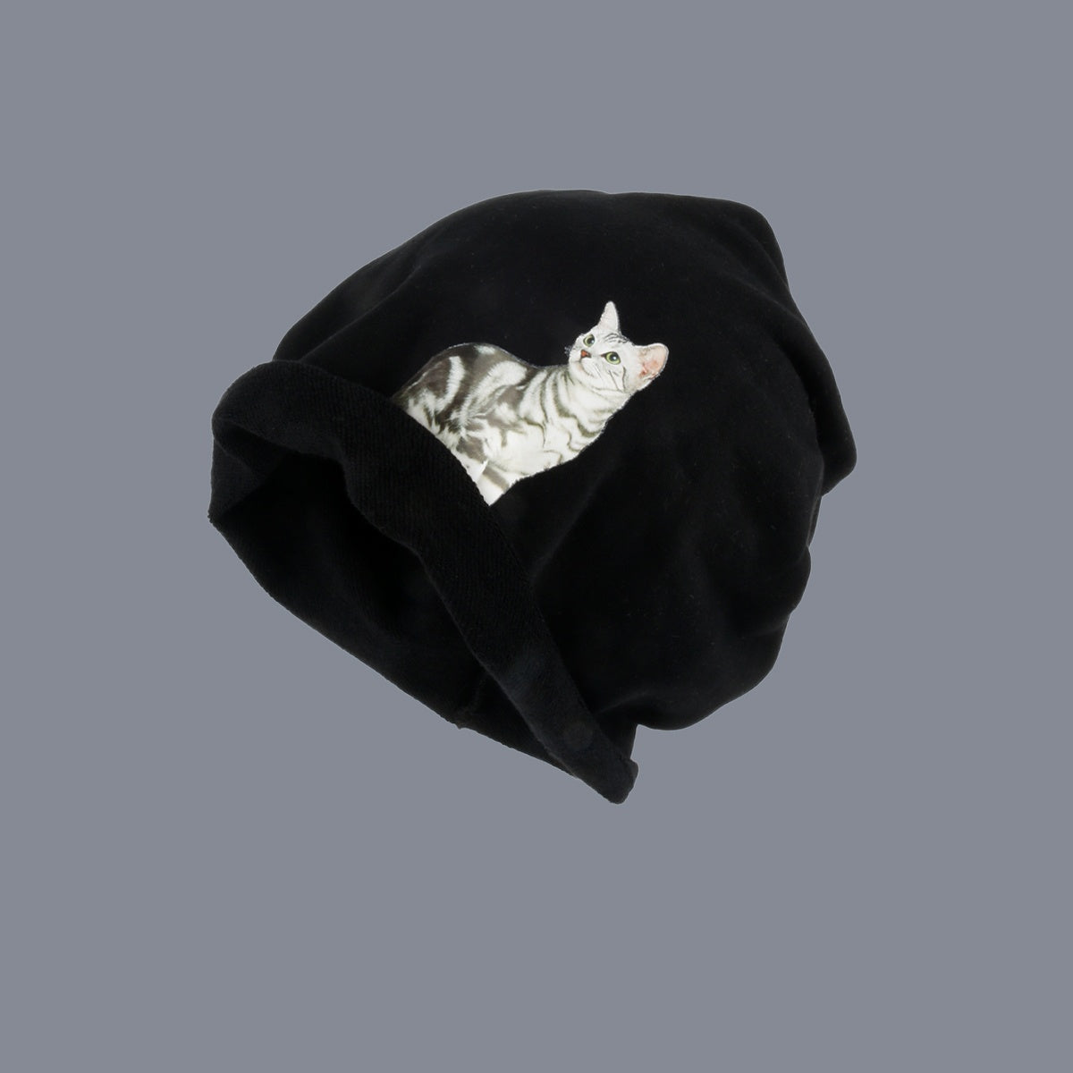 REINAREA Women’s Japanese-Style Animal-Patterned Cuffed Stretch Slouchy Beanie - Face-Slimming Balaclava