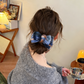 REINAREA Women’s Gradient Woolen Bow Bun Claw Clip Back-of-Head Hair Updo Tool & Hair Accessory【062】