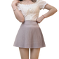 REINAREA New Spring & Summer Women High Waist A-Line Pleated Mini Skirt