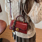 REINAREA Women's Vintage Leather Bag Stylish Crossbody Top Handle Square Bag