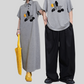 REINAREA New Spring & Summer Printed Lapel Dress Women Loose Straight Long Dress