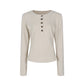 REINAREA Women’s Half-Zip Long Sleeve T-Shirt - Fall Winter Essential Layering Top【110】