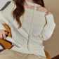 REINAREA Korean Lazy Style Off-the-Shoulder Cable-Knit Sweater Women’s Cold-Shoulder Top【083】