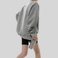 REINAREA New Spring & Summer Women's American Style Gray Crew Neck Hoodies, Pullover Top