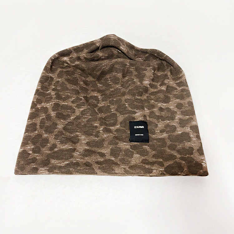 REINAREA Women’s Fashion Knitted Cotton Beanie Slouchy Hat - Leopard Print Winter & Autumn Cold Hat