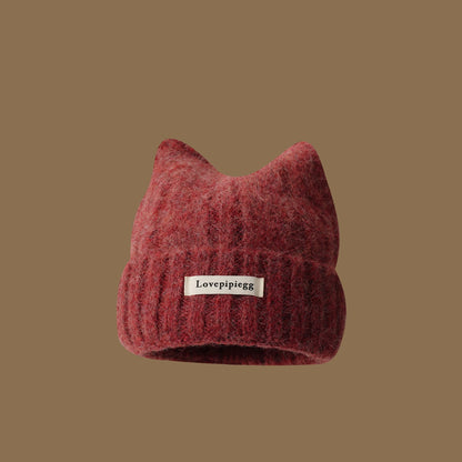 REINAREA Women's Cute Cat Ear Beanie Warm Knitted Winter Hat