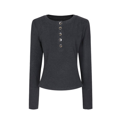 REINAREA Women’s Half-Zip Long Sleeve T-Shirt - Fall Winter Essential Layering Top【110】