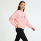 REINAREA Cute Cartoon Character Print Polo Sweatshirt Long-Sleeve Casual Pullover Top Hoodies