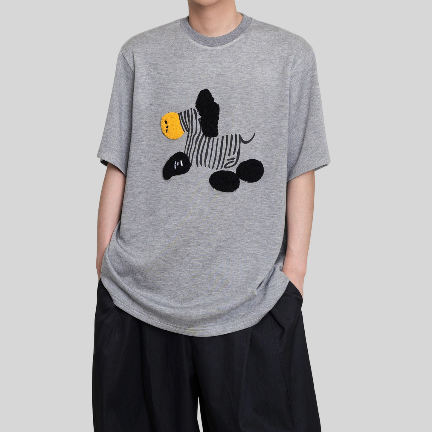 REINAREA New Spring Summer Printed Round Neck Couple Short Sleeve T-Shirt