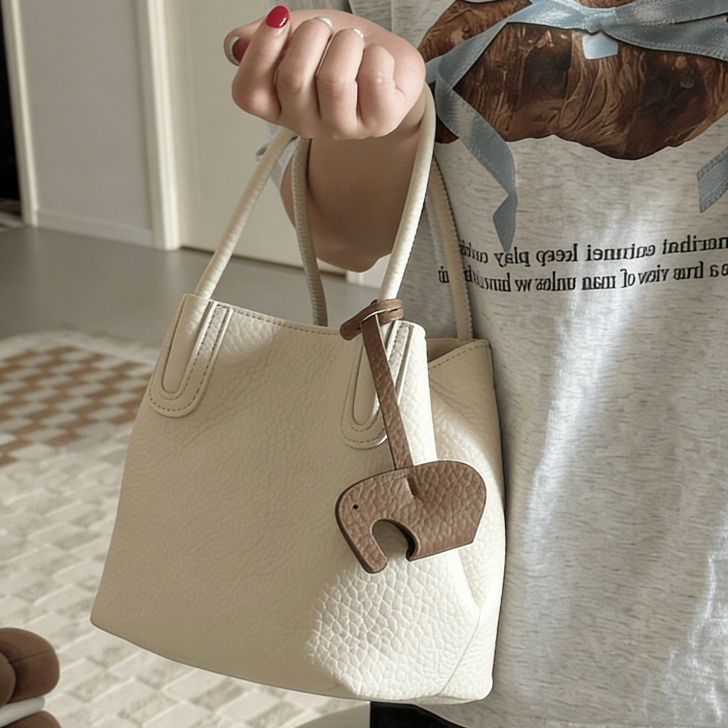 REINAREA Korean Style Commuter Bag - Bucket Mini Tote Shoulder Crossbody Handbag