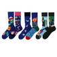 REINAREA Unisex AB Asymmetrical Mismatched Socks - Personalized Cartoon Design Mid-Calf Socks【065】