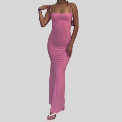 REINAREA New Spring Summer Slip Dress Women Hip Wrap Maxi Long Dress