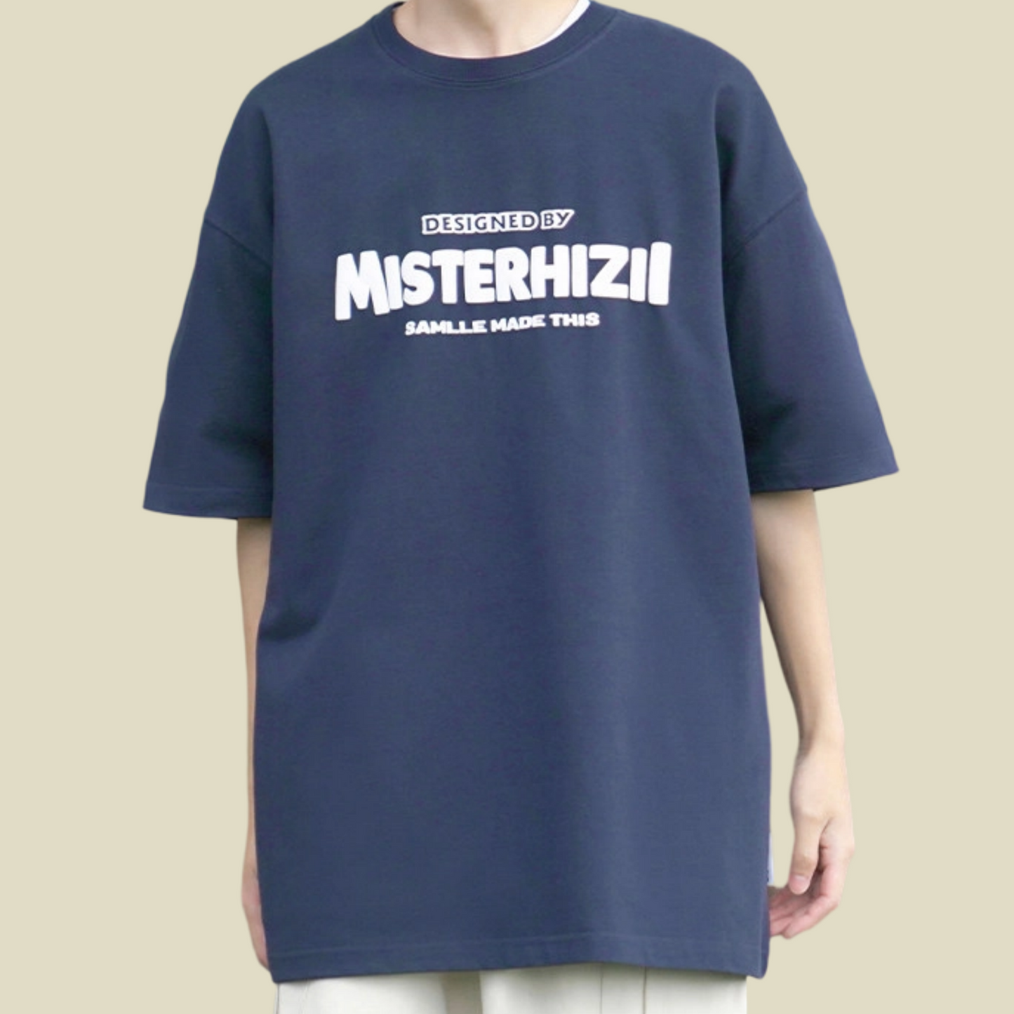 REINAREA  New Spring Summer Printed Short Sleeve Top Men's 270g Cotton T-shirt