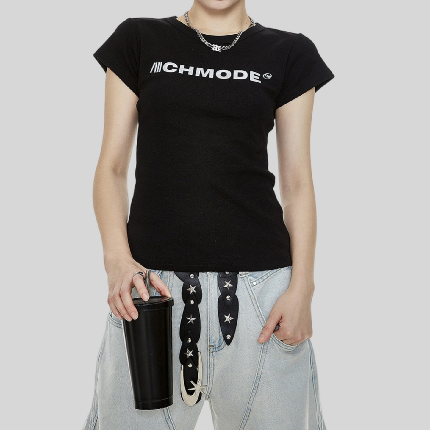 REINAREA New Spring & Summer Slim Fit Shoulder Short Sleeve T-shirt, Women's Crop Top