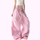 REINAREA New Spring Summer Pink Dance Wide Leg Pants Women Casual Parachute Pants