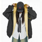 REINAREA Fleece-Lined Hooded Loose Sweatshirt Cardigan(Gray,Navy Blue,Dark Gray)
