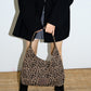 REINAREA Women’s Leopard Print Triangle Bag - Commuter Hobo Bag Casual Handheld Shoulder Bag
