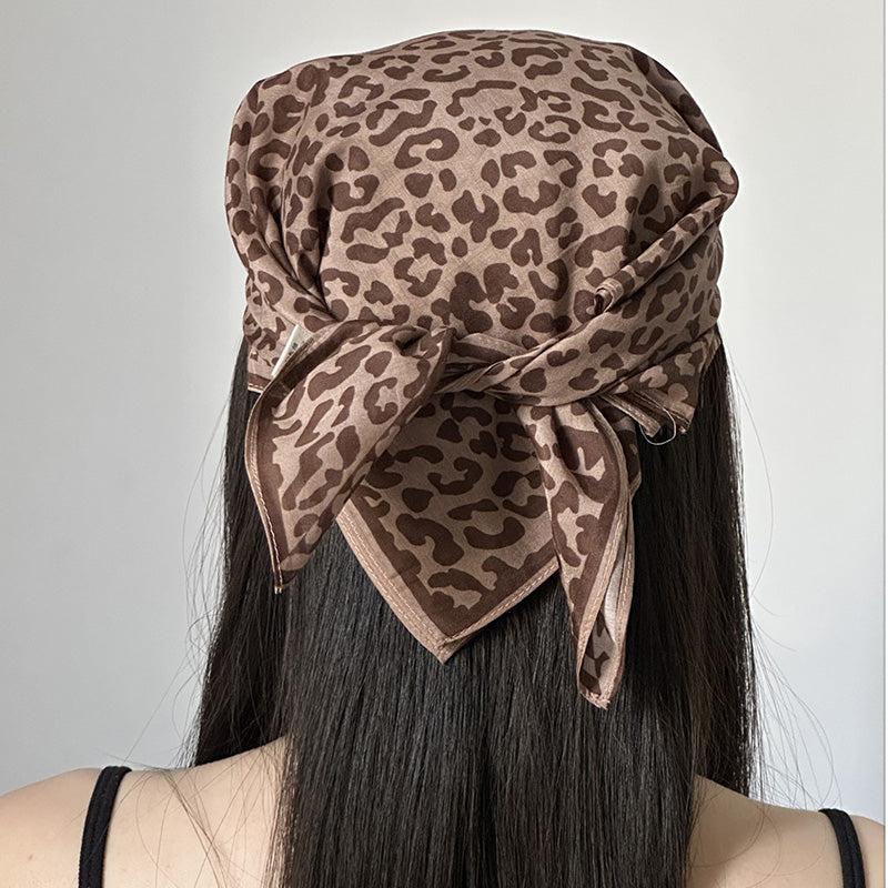 REINAREA Women’s Silk-Cotton Small Square Scarf Stylish & Elegant Decorative Headwrap, Hair Scarf & Neck Scarf【056】
