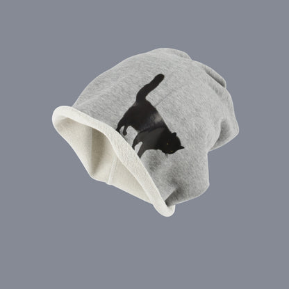 REINAREA Women’s Japanese-Style Animal-Patterned Cuffed Stretch Slouchy Beanie Face Slimming Balaclava【048】