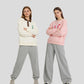 REINAREA Cute Cartoon Character Print Polo Sweatshirt Long-Sleeve Casual Pullover Top Hoodies