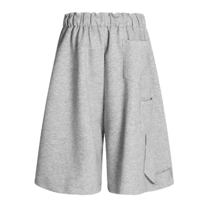 REINAREA | Oversized Baggy Sweat Shorts | Inside Out Irregular Pockets Knee Length Hip Hop Streetwear Shorts