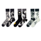 REINAREA Unisex AB Asymmetrical Mismatched Socks - Personalized Cartoon Design Mid-Calf Socks【065】