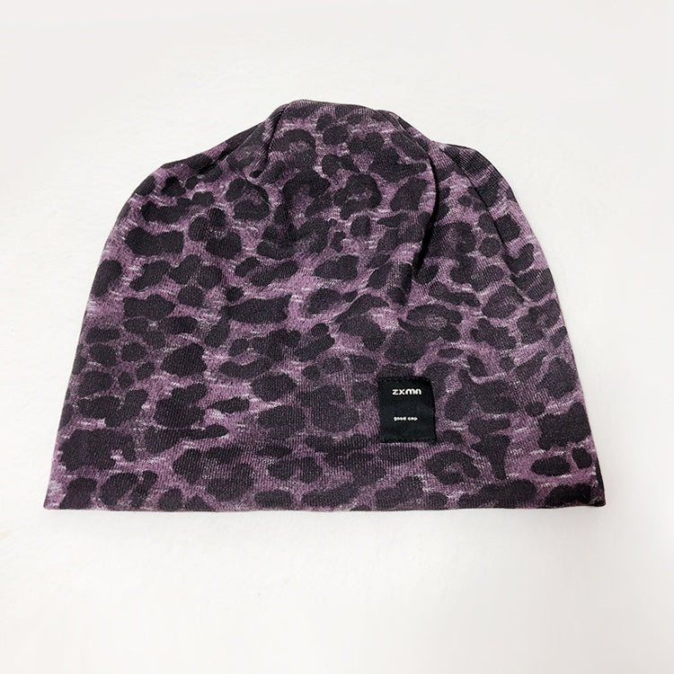 REINAREA Women’s Fashion Knitted Cotton Beanie Slouchy Hat - Leopard Print Winter & Autumn Cold Hat