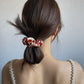REINAREA Women’s Red Polka Dot Silk Mulberry Silk Scrunchie - French Retro Hair Tie