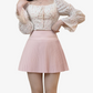 REINAREA New Spring & Summer Women High Waist A-Line Pleated Mini Skirt