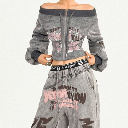 REINAREA New Spring Summer Y2K Street Loose Wide-Leg Pants Women's Casual Sweatpants