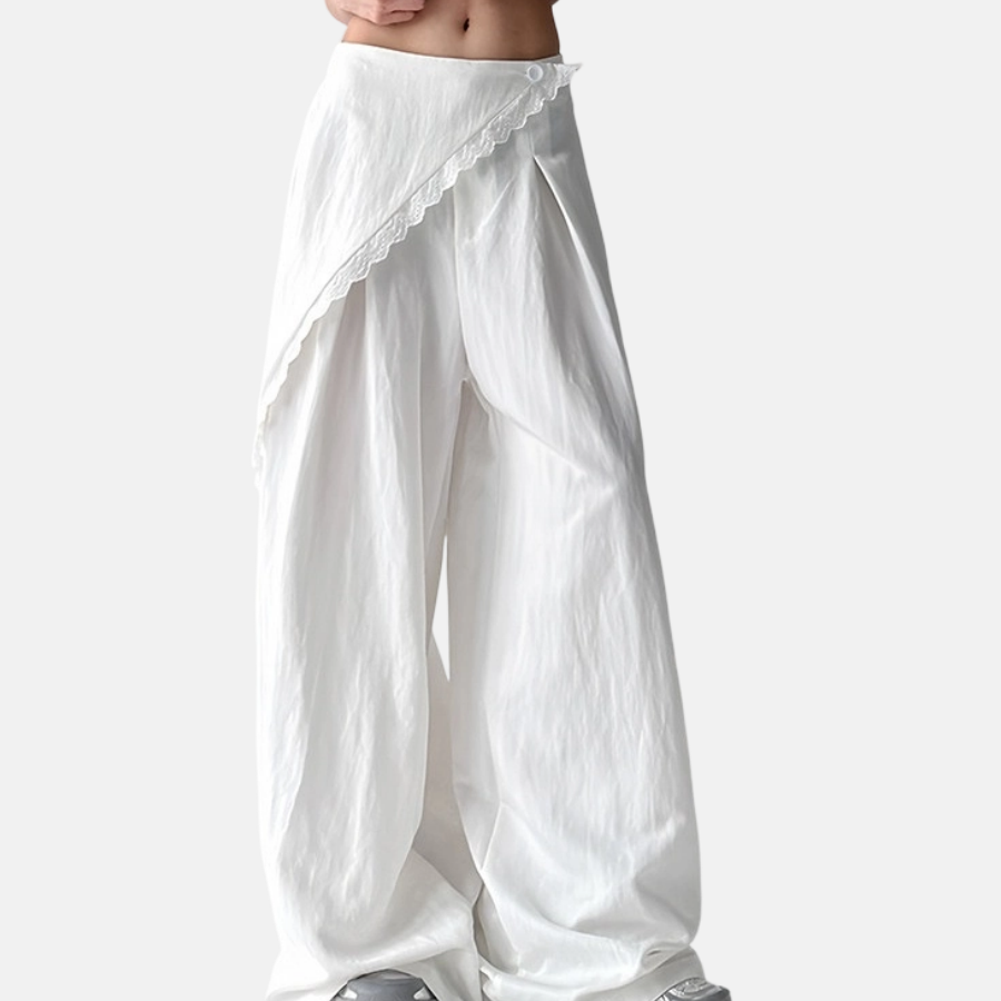 REINAREA New Spring Summer Women's Relaxed Loose Wide Leg Pants