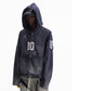 REINAREA Unisex Loose Zip-Up Hoodie Jacket Digital print hooded sweatshirt