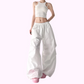 REINAREA New Spring Summer Pink Dance Wide Leg Pants Women Casual Parachute Pants