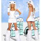 Halloween cosplay sexy plush white panda set