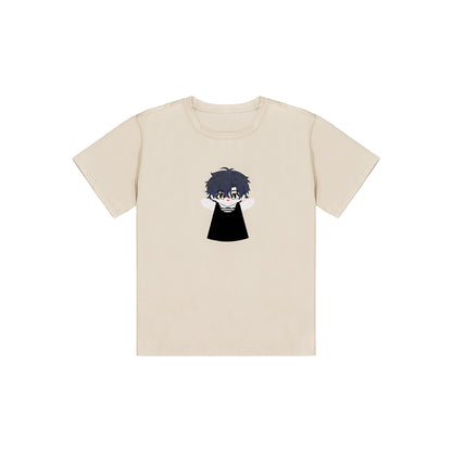 REINAREA Cute Doll Print Cotton Short-Sleeve T-Shirt Women’s Summer Casual Top
