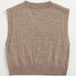 Twisted V-neck knit vest