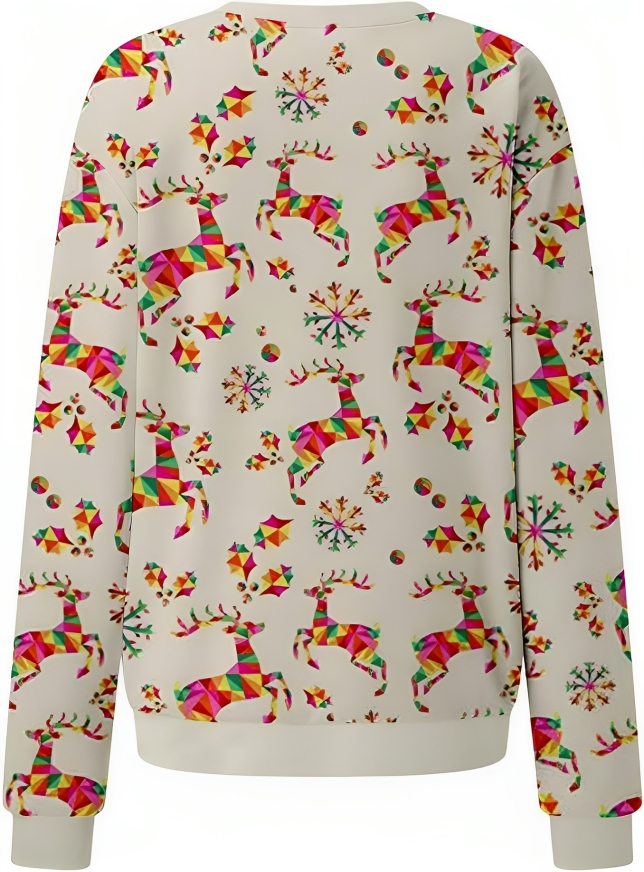 Christmas Long Sleeve Print Shirt