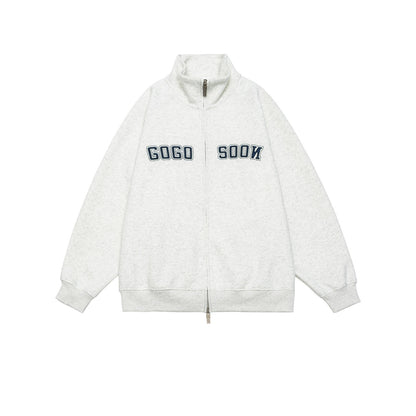 REINAREA  New Spring Summer Stand Collar Cardigan Men's 400g Sweatshirt Jacket