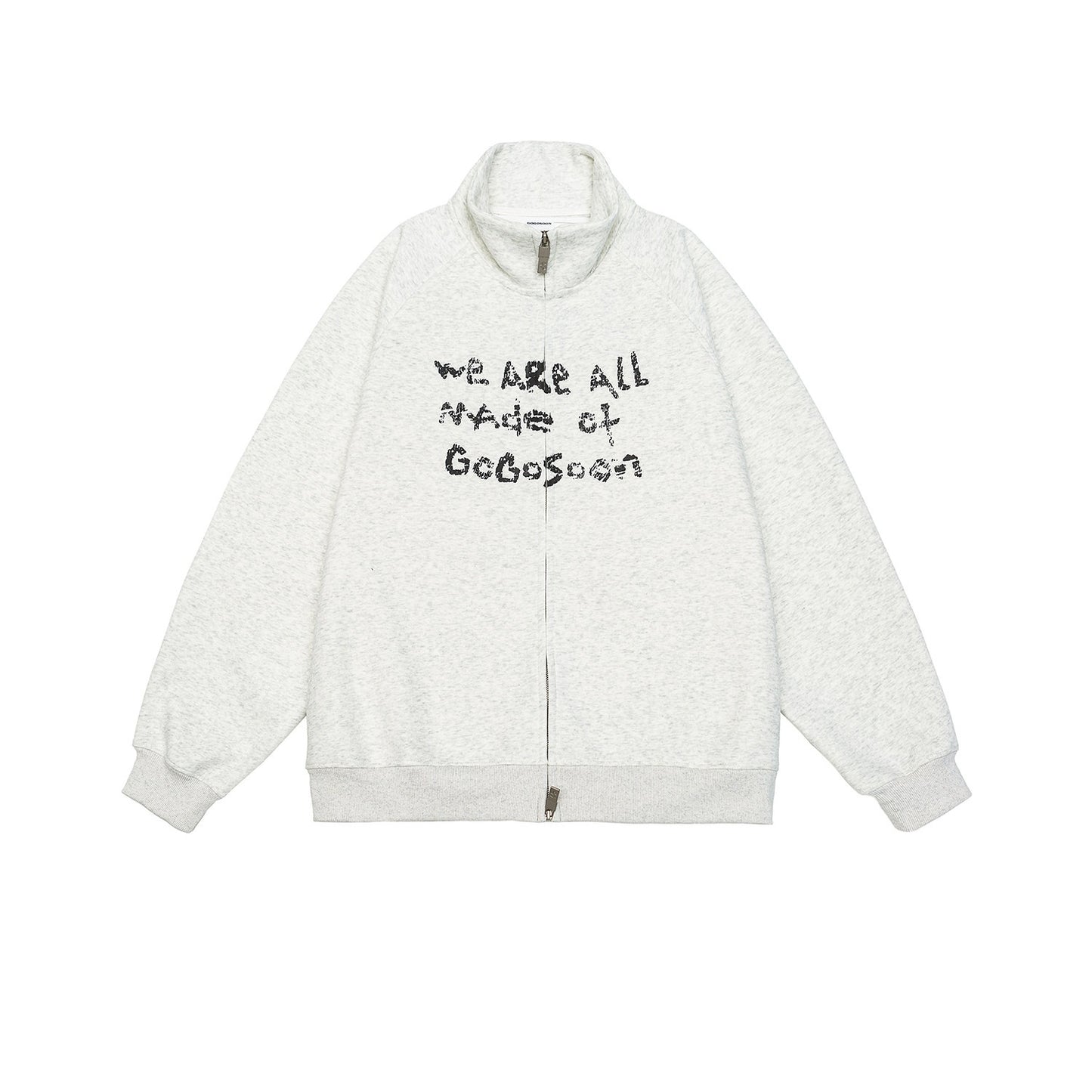 REINAREA New Spring Summer Couples' Stand Collar Zip-up Hoodless Sweatshirt Jacket