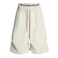 REINAREA | Oversized Baggy Sweat Shorts | Inside Out Irregular Pockets Knee Length Hip Hop Streetwear Shorts