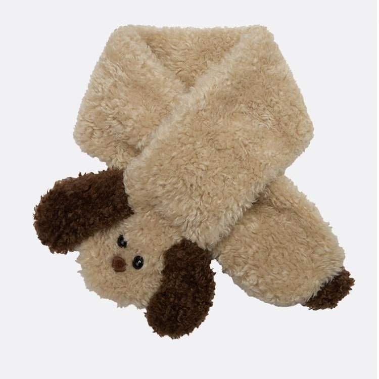REINAREA Women's Cute Puppy Plush Scarf Cozy Winter Warm Neck Warmer