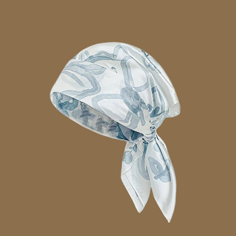 REINAREA Women’s European and American Style Head Scarf - Lightweight, Breathable Head Wrapping Silk Scarf & Triangle Scarf【057】