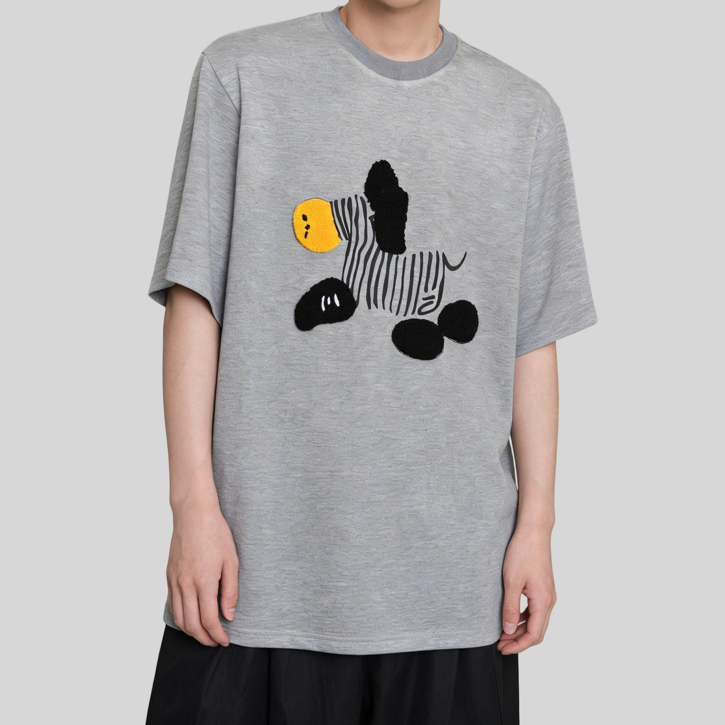 REINAREA New Spring Summer Printed Round Neck Couple Short Sleeve T-Shirt