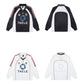 REINAREA American Retro Color Block Jersey  Men's Sports Long Sleeve T-Shirt
