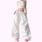 REINAREA New Spring Summer Pink Dance Wide Leg Pants Women Casual Parachute Pants